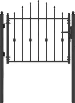 vidaXL Zauntor ASTEN 100x75cm Metall schwarz abschlie&szlig;bar (42034048)