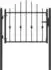 vidaXL Zauntor ASTEN 100x75cm Metall schwarz abschließbar (42034048)