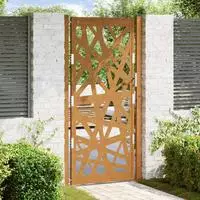 vidaXL Gartentor 100x200 cm Cortenstahl Helles Design
