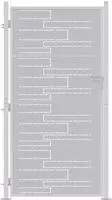 vidaXL Gartentor 85 x 196 cm Edelstahl Silber Abschlie&szlig;bar