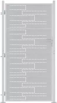 vidaXL Gartentor silber 85x196cm Edelstahl (3402587)