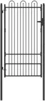 vidaXL Zauntor DRONTEN 100 x 175 cm Stahl Schwarz Abschlie&szlig;bar