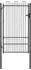 vidaXL DRONTEN Zauntor 100x175cm, schwarz, Stahl, abschließbar (42034057)