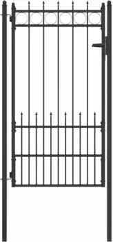 vidaXL HORST Zauntor Stahl, schwarz, abschlie&szlig;bar (42034072)