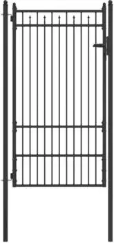 vidaXL BAARLO Gartentor Metall schwarz 100x175cm (42034067)