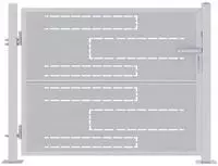 vidaXL Gartentor 85 x 70 cm Edelstahl Silber Abschlie&szlig;bar