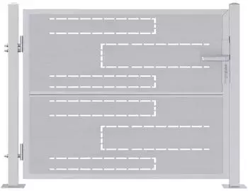vidaXL Gartentor 85x70cm Edelstahl silber abschlie&szlig;bar (3402572)