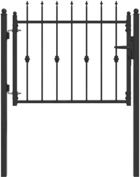 vidaXL Zauntor ASTEN 100x75cm Metall schwarz abschlie&szlig;bar (42034043)