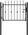 vidaXL Zauntor ASTEN 100x75cm Metall schwarz abschließbar (42034043)