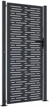 vidaXL Gartentor anthrazit 100x175cm Stahl, quadratisches Design (153194)