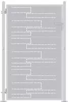 vidaXL Gartentor 85 x 120 cm Edelstahl Silber Abschlie&szlig;bar