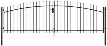 vidaXL Woerden Doppelfl&uuml;gel-Gartentor mit Speerspitzen 400x150cm (144360)