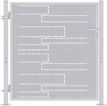 vidaXL Gartentor mit Schloss, Edelstahl, silber, 85x97cm (3402575)