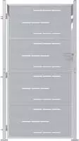 vidaXL Gartentor mit Schloss Silber 85 x 196 cm Edelstahl