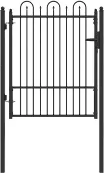 vidaXL Zauntor DRONTEN 100x125cm Metall, schwarz, abschlie&szlig;bar (42034055)