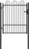 vidaXL Zauntor DRONTEN 100x125cm Metall, schwarz, abschließbar (42034055)