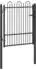 vidaXL Zauntor DRONTEN 100x125cm Metall, schwarz, abschließbar (42034055)