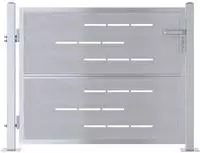 vidaXL Gartentor 85 x 70 cm Edelstahl Silber Abschlie&szlig;bar