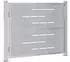 vidaXL Gartentor mit Schloss, Edelstahl, silber, 85x70cm (3402573)