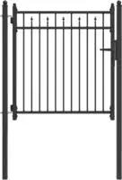 vidaXL Zauntor BAARLO 100 x 100 cm Metall Schwarz Abschlie&szlig;bar