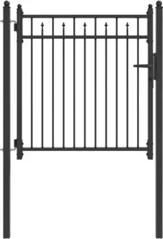 vidaXL Zauntor BAARLO 100x100cm, Metall, schwarz, abschlie&szlig;bar (42034064)