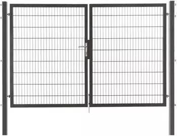 Floraworld Premium Doppelstabmatten-Doppeltor 300x180cm, anthrazit