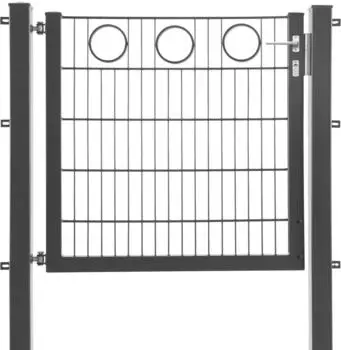 Floraworld Comfort Gartentor Dekor Ring, 1-flügelig, 100x100cm, anthrazit
