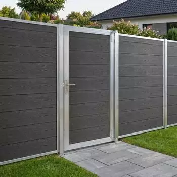 neu.holz Gartentor Segovia WPC 180x90cm grau
