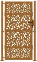vidaXL Gartentor 100x175 cm Wetterfester Stahl Blattdesign