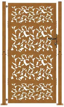 vidaXL Gartentor Wetterfester Stahl Blatt-Design 100x175cm (4100967)
