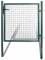 vidaXL Einzelt&uuml;r-Gartentor 100x100 cm pulverbeschichteter Stahl