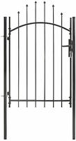 vidaXL Gartentor Woerden Stahl 1x1,5 m Schwarz