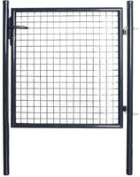 vidaXL Maschen-Gartentor verzinkter Stahl 100 x 100 cm Grau