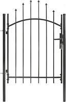 vidaXL Gartentor Woerden Stahl 1x1 m Schwarz