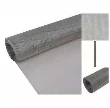 vidaXL Stainless steel mesh 10 x 1 m silver
