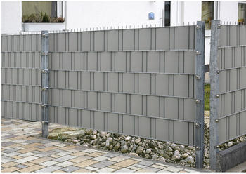Floraworld Sichtschutzstreifen Classic PP LxH: 2050 x 19 cm grau