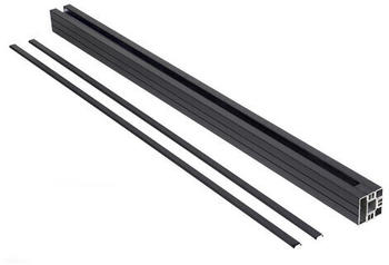 Floraworld Alu-Pfosten 6,8 x 120 x 6,8 cm grau