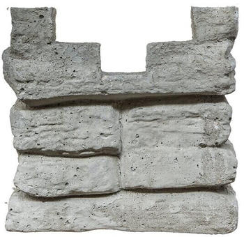 Beckers Betonzaun Anfangspfostenkappe Nostalgie 20 x 8 x 20 cm grau (2766236)