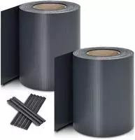 Juskys Sichtschutzstreifen PVC Sichtschutzstreifen 2er Set, Doppelstabmatten...
