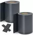 Juskys PVC-Sichtschutzstreifen für Doppelstabmatten 19 cm x 35 m 2 Stk. anthrazit