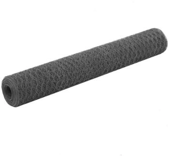 vidaXL Steel Fence 25 x 1 m grey