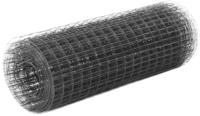 vidaXL Drahtzaun Stahl mit PVC-Beschichtung 25x0,5 m Grau