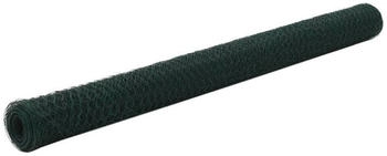 vidaXL Steel Euro Fence 25 x 0,5 m green