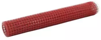 vidaXL Steel Fence 25 x 1 m red