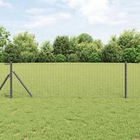 vidaXL Eurozaun Grau 0,6 x 50 m PVC-beschichtetes Eisen