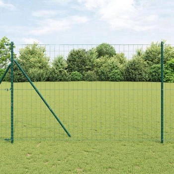 vidaXL Euro-Zaun 1.5x10 m Stahl (42004360) grün