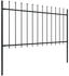 vidaXL Gartenzaun mit Speerspitzen Stahl 5,1 x 1 m (277613) schwarz