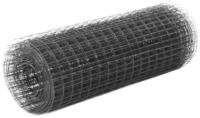 vidaXL Drahtzaun Stahl mit PVC-Beschichtung 25x0,5 m Grau
