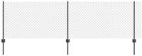 vidaXL Kettenzaun mit Pfosten 10 x 0,8 m (B x H)