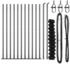vidaXL Drahtzaun mit 13 Flanschpfosten 1,2 x 25 m Feuerverzinkter Stahl (3351278)